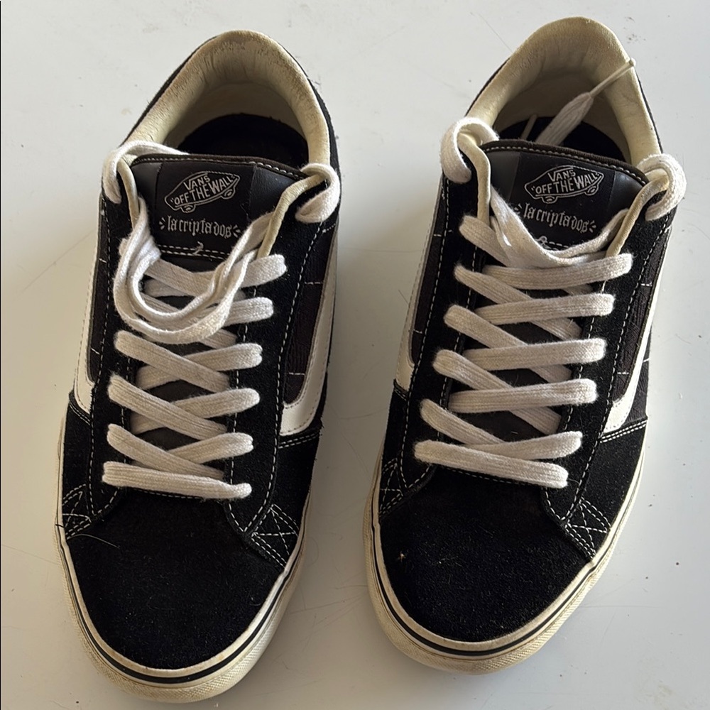 Rare Vans La Cripta Dos Omar Hassan Sk8 Black & White Men's 10 Skate Shoes